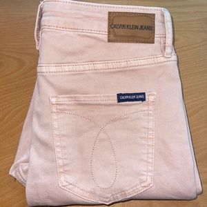 Calvin Klein Blush Pink Pants Mom Jeans Soft Hi Rise Size 4 EUC